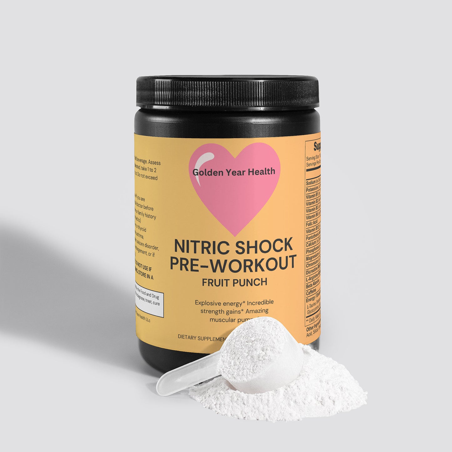 Nitric Shock Pre-Workout Powder (Fruit Punch)