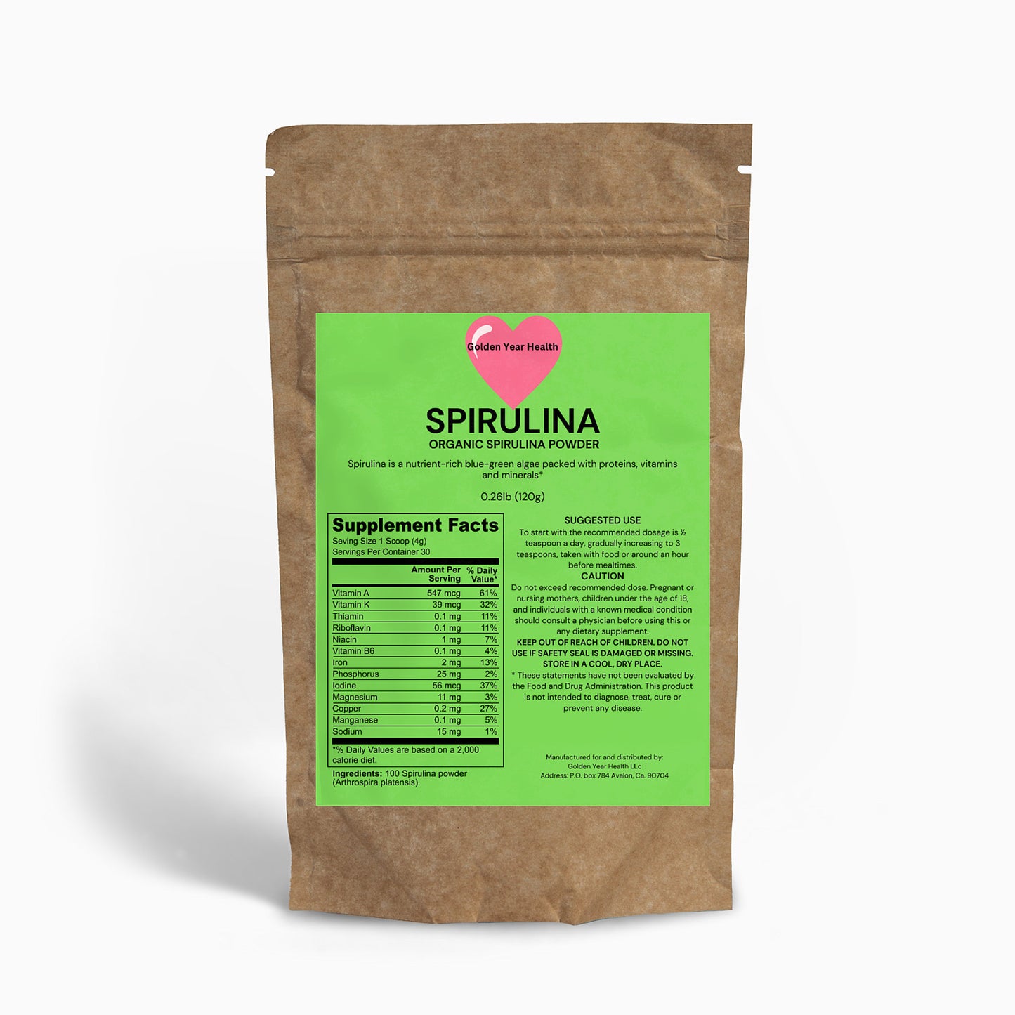 Organic Spirulina Powder